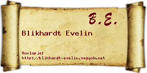 Blikhardt Evelin névjegykártya